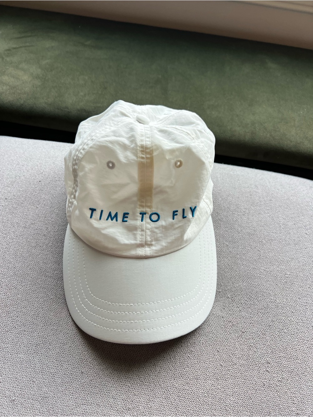 Hoka White "Time to Fly" Baseball Cap